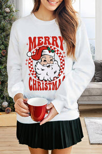 Santa Claus Merry Christmas Graphic Sweatshirt