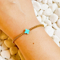 So Very Blessed Cross Bracelet: Blue