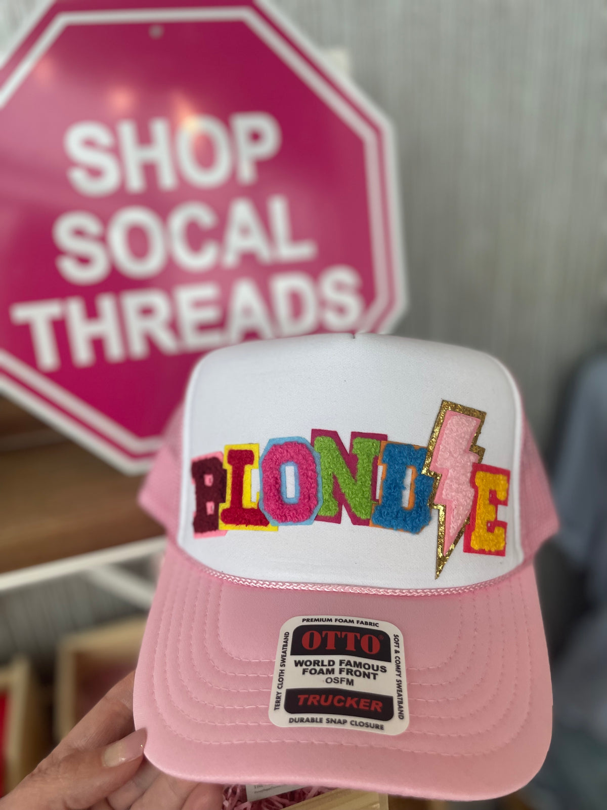 Custom Blonde Trucker Hat