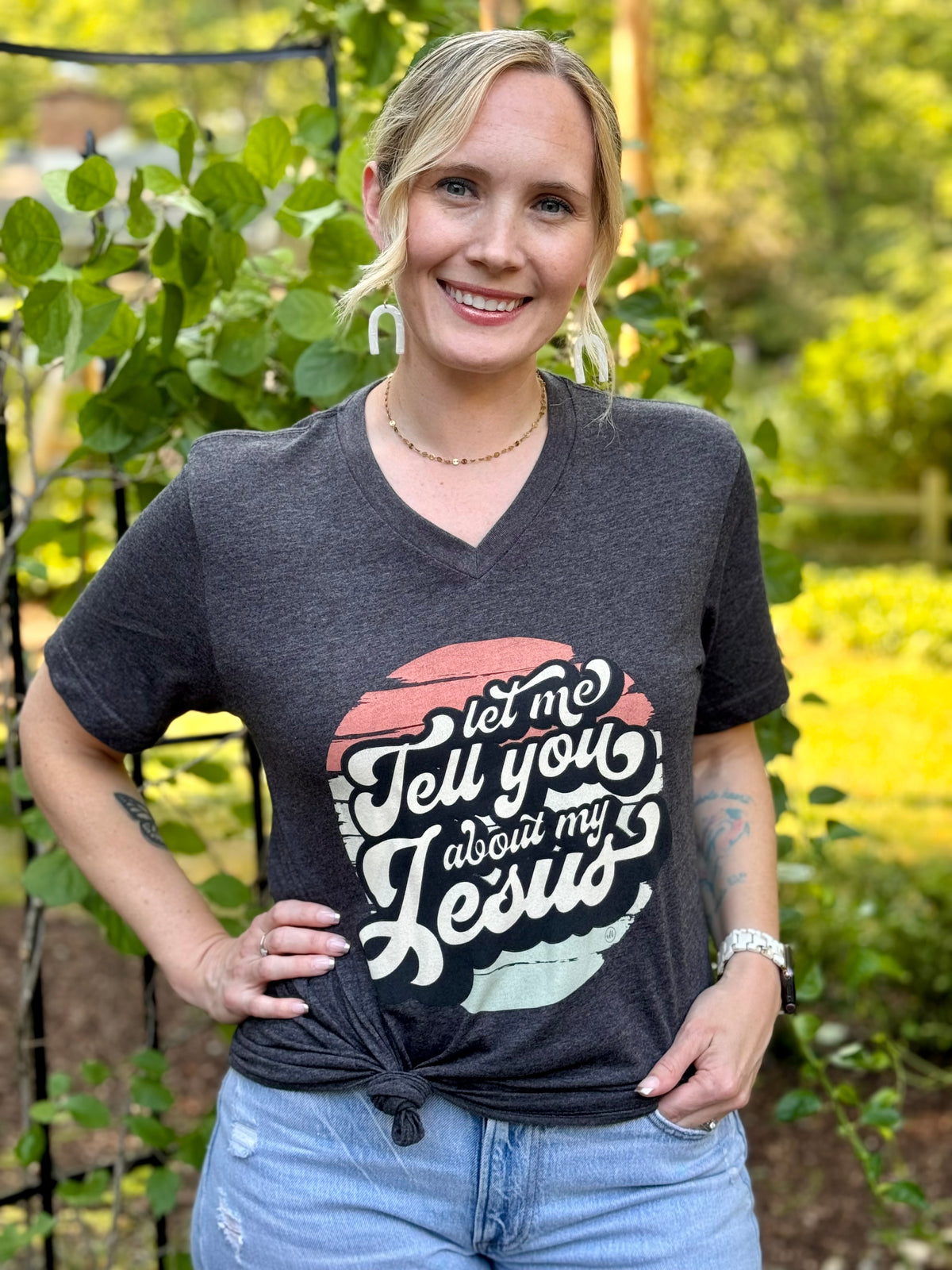 Let Me Tell You About My Jesus Christian Graphic Tee