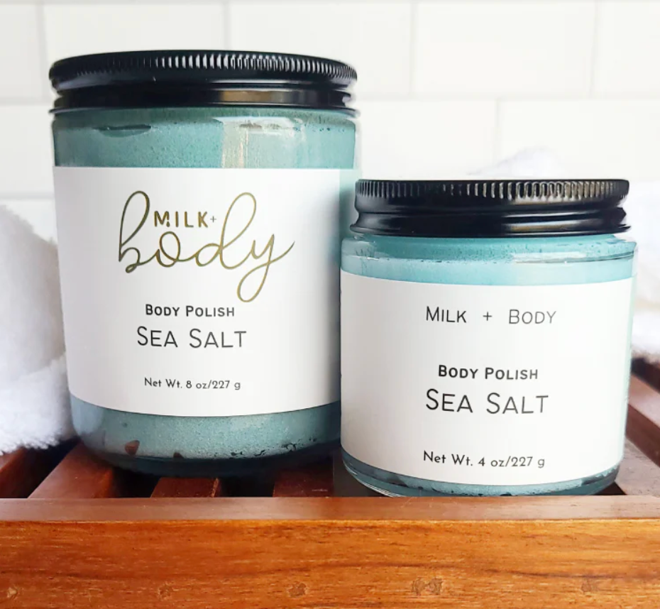 Sea Salt Body Polish | Emulsified Sugar Scrub 4 oz