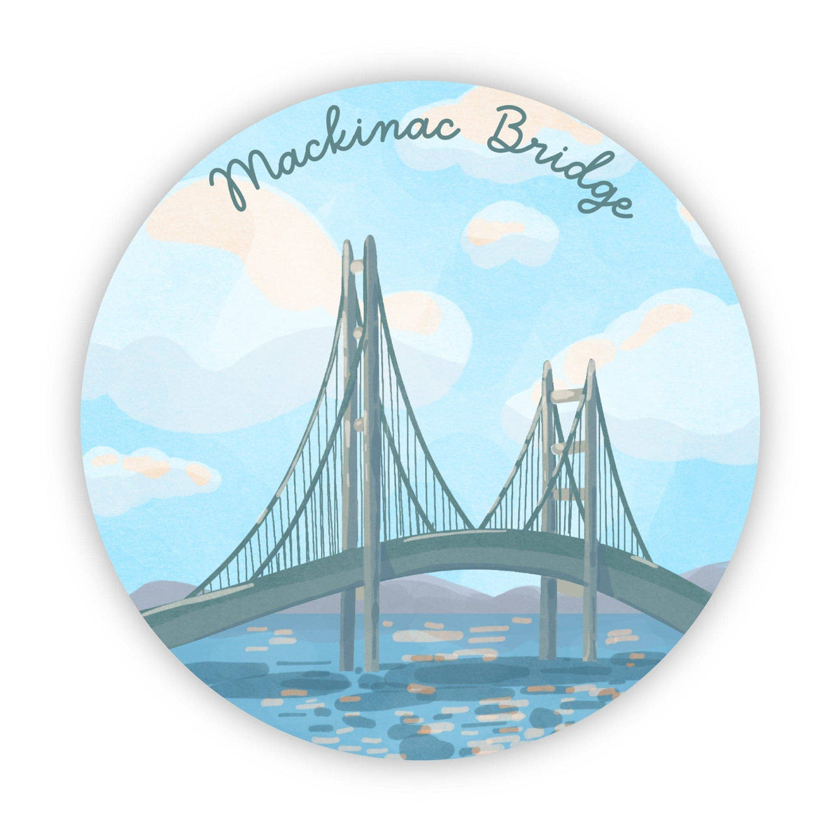 "Mackinac Bridge" Michigan Sticker