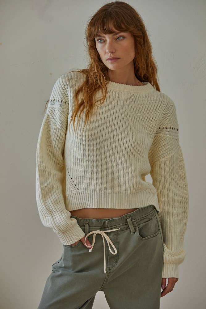 Elaine Ivory Perfect Pullover