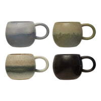 Stoneware Mug, Reactive Glaze, 4 Colors
